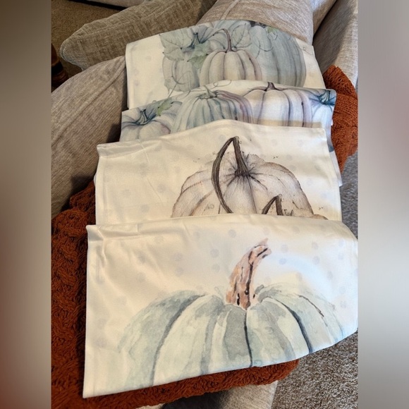 Other - Fall 4-Pack Pumpkin Throw Pillow Covers Autumn Decor White Grey Decor Farmhouse